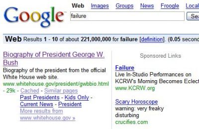 Google Failure